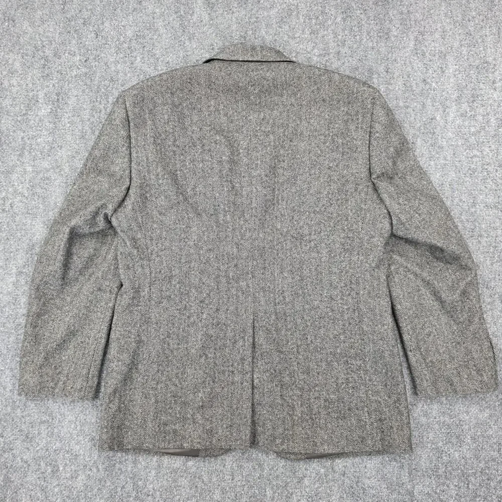 Gianfranco Ruffini Blazer Mens 42R Gray Herringbone Camel Hair Blend Italy Made - Picture 5 of 16